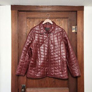 Marcia Maroon Leather Jacket